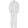Red Kap® Medium/Regular White 65% Polyester/35% Combed Cotton Coveralls With Zipper Closure