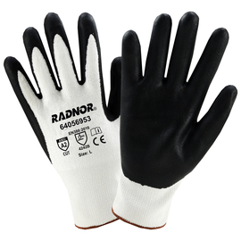 RADNOR™ Size 2X 13 Gauge Nylon And High Performance Polyethylene Cut Resistant Gloves With Foam Nitrile Coated Palm & Fingers