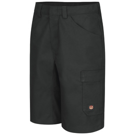 Red Kap® 48" X 13" Black 8 Ounce Polyester/Cotton/Spandex Shorts With Button Closure
