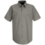 Bulwark Medium Charcoal Red Kap® 4.25 Ounce 65% Polyester/35% Cotton Short Sleeve Shirt With Button Closure
