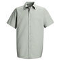 Bulwark Medium Gray Red Kap® 4.25 Ounce 65% Polyester/35% Cotton Short Sleeve Shirt With Gripper Closure