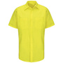 Bulwark Large Hi-Vis Yellow Red Kap® 4.25 Ounce 65% Polyester/35% Cotton Shirt