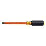 Klein Tools 12 3/8" Black Induction Hardened Steel Screwdriver With High-Dielectric Plastic Handle