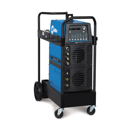Miller® Dynasty® 400 TIG Welder, 208 - 575 Volt, 300 Amp Max Output with Coolmate™ 3.5 Coolant System, Cooler Power Supply, And Running Cart