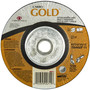 Carborundum® 4 1/2" X 1/8" X 5/8" - 11" Carbo Gold AP 24 Grit Aluminum Oxide Type 27 Depressed Center Combination Wheel