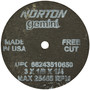 Norton® 3" X 1/8" X 1/4" Gemini® Coarse Grit Aluminum Oxide Portable Type 01/41 Small Diameter Cut Off Wheel
