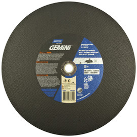 Norton® 14" X 1/8" X 1" Gemini® Rescue Extra Coarse Grit Aluminum Oxide Portable Type 01/41 High Speed Cut Off Wheel