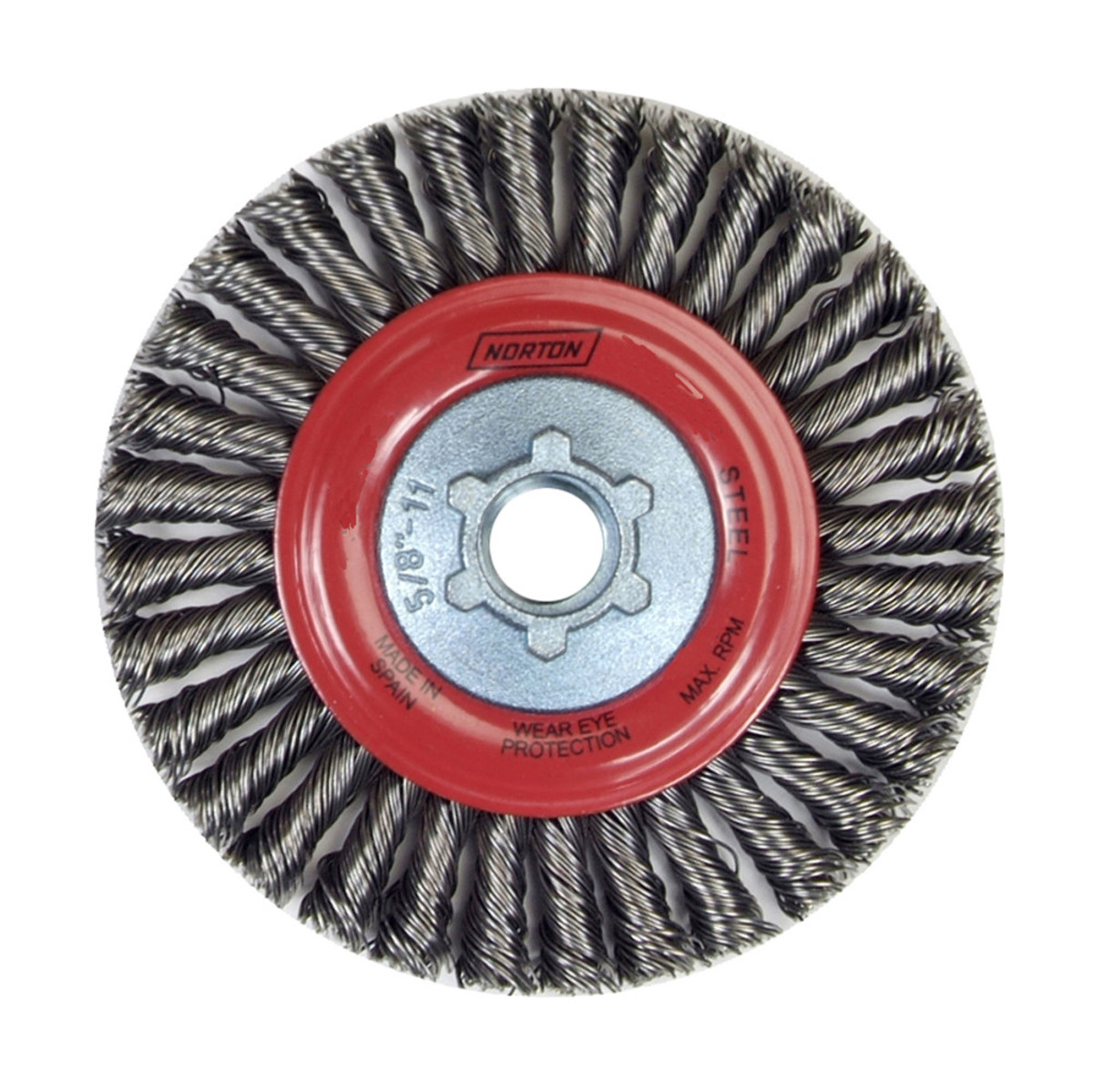 Norton Full Cable Twist Knot Wire Wheel Brushes 6 x .020 x 5/8-11