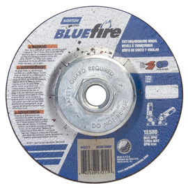 Norton® 4 1/2" X 1/8" X 5/8" - 11 BlueFire® Extra Coarse Grit Zirconia Alumina Type 27 Depressed Center Combination Wheel