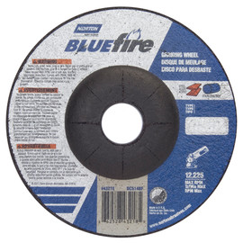 Norton® 5" X 1/4" X 7/8" BlueFire® 24 Grit Zirconia Alumina Type 27 Depressed Center Grinding Wheel