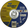 Norton® 9" X 1/4" X 5/8" - 11" NorZon Plus® Extra Coarse Grit Ceramic Alumina Type 27 Depressed Center Grinding Wheel