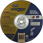 Norton® 9" X 1/4" X 5/8" - 11 NorZon Plus® Extra Coarse Grit Ceramic Alumina Type 27 Depressed Center Grinding Wheel