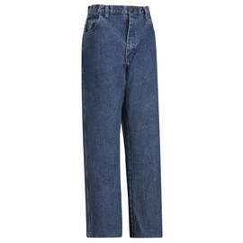 Bulwark® 35" X 34" Stone Wash Blue EXCEL FR® Cotton Denim Flame Resistant Jeans With Button Closure