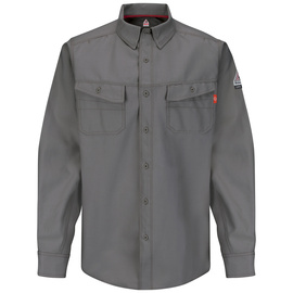 Bulwark® X-Large Regular Gray Westex G2™ Fabrics By Milliken® Ripstop Twill/Cotton/Polyester Flame Resistant Work Shirt With Button Front Closure