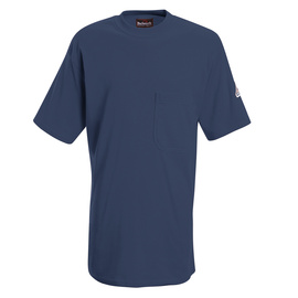 Bulwark® 4X Regular Navy Blue EXCEL FR® Interlock FR Cotton Flame Resistant T-Shirt