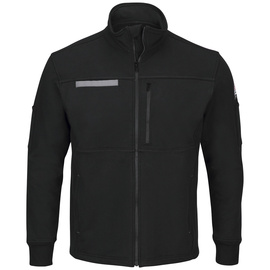 Bulwark® Medium Regular Black Cotton/Spandex Flame Resistant Jacket With Zipper Front Closure