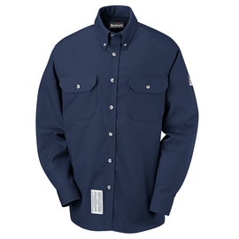 Bulwark® 5X Regular Navy Blue Westex Ultrasoft®/Cotton/Nylon Flame Resistant Dress Shirt With Button Front Closure