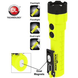 Nightstick® Green Dual-Light™ X-Series Intrinsically Safe Flashlight With Dual Magnets