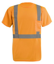 RADNOR™ X-Large Hi-Viz Orange Wicking Birdseye Polyester Lightweight T-Shirt With 2