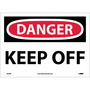 NMC™ 10" X 14" White .0045" Vinyl Machine And Operational Sign "DANGER KEEP OFF"