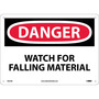 NMC™ 10" X 14" White .04" Aluminum Machine And Operational Sign "DANGER WATCH FOR FALLING MATERIAL"