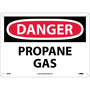 NMC™ 10" X 14" White .05" Plastic Chemicals And Hazardous Material Sign "DANGER POISON GAS"