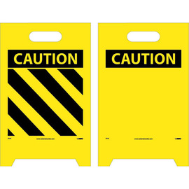 NMC™ 19" X 12" Yellow .04" Coroplast Floor Safety Sign "CAUTION"