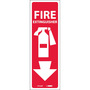 NMC™ 12" X 4" White .0045" Vinyl Fire Extinguisher Sign "FIRE EXTINGUISHER"