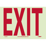 NMC™ 7" X 10" Phosphorescent .0045" Polyester Admittance And Exit Sign "EXIT"