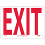 NMC™ 7" X 10" White .04" Aluminum Admittance And Exit Sign "EXIT"