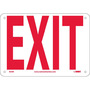 NMC™ 7" X 10" White .05" Plastic Admittance And Exit Sign "EXIT"