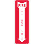 NMC™ 4" X 12" White .0045" Vinyl Fire Extinguisher Sign "FIRE EXTINGUISHER"