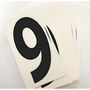 NMC™ 4" X 2 1/8" White/Black .0045" Vinyl Letters And Numbers "1 2 3 4 5 6 7 8 9"