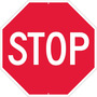 NMC™ 30" X 30" White .08" Aluminum Parking And Traffic Sign "STOP"