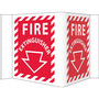 NMC™ 6" X 12" Red .050" Plastic Fire Extinguisher Sign "FIRE EXTINGUISHER"