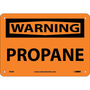NMC™ 7" X 10" Orange .05" Plastic Chemicals And Hazardous Material Sign "WARNING PROPANE"