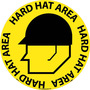 NMC™ 17" X 17" Yellow .0045" Vinyl Floor Safety Sign "HARD HAT AREA"