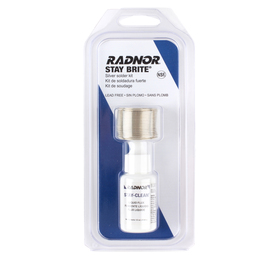 RADNOR™ 3/64" Stay Brite® Rosin Core Silver Solder And Wire Kit 0.100 lb With 1/2 Ounce Stay Clean® Liquid Soldering Flux (Prices are subject to change without notice due to raw materials cost volatility)