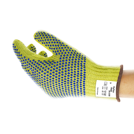 Ansell Size 8 HyFlex® 7 Gauge DuPont™ Kevlar® Reversible Cut Resistant Gloves With PVC Dot Coated Both Sides