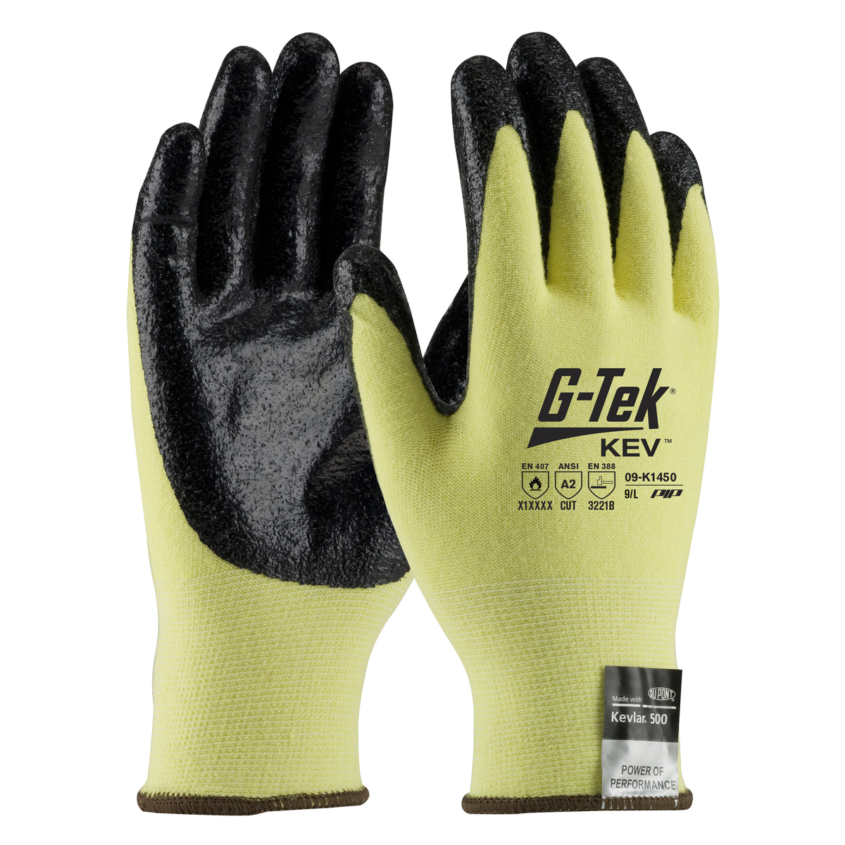 Made with KEVLAR CUT RESISTANT WORK GLOVES W/NITRILE COATING SIZE Small 1 PAIR 