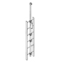 3M™ DBI-SALA® Lad-Saf™ Grab Bar Extension Galvanized Top Bracket (For Use With Fixed Ladder Systems)
