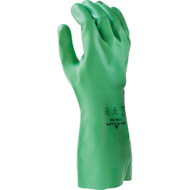 SHOWA® Size 9 Green Cotton Flocked Lined 15 mil Unsupported Biodegradable Nitrile Chemical Resistant Gloves