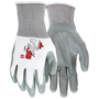MCR Safety® Medium NXG 13 Gauge Gray Nitrile Palm And Fingertips Coated Work Gloves With Gray Nylon Liner And Knit Wrist