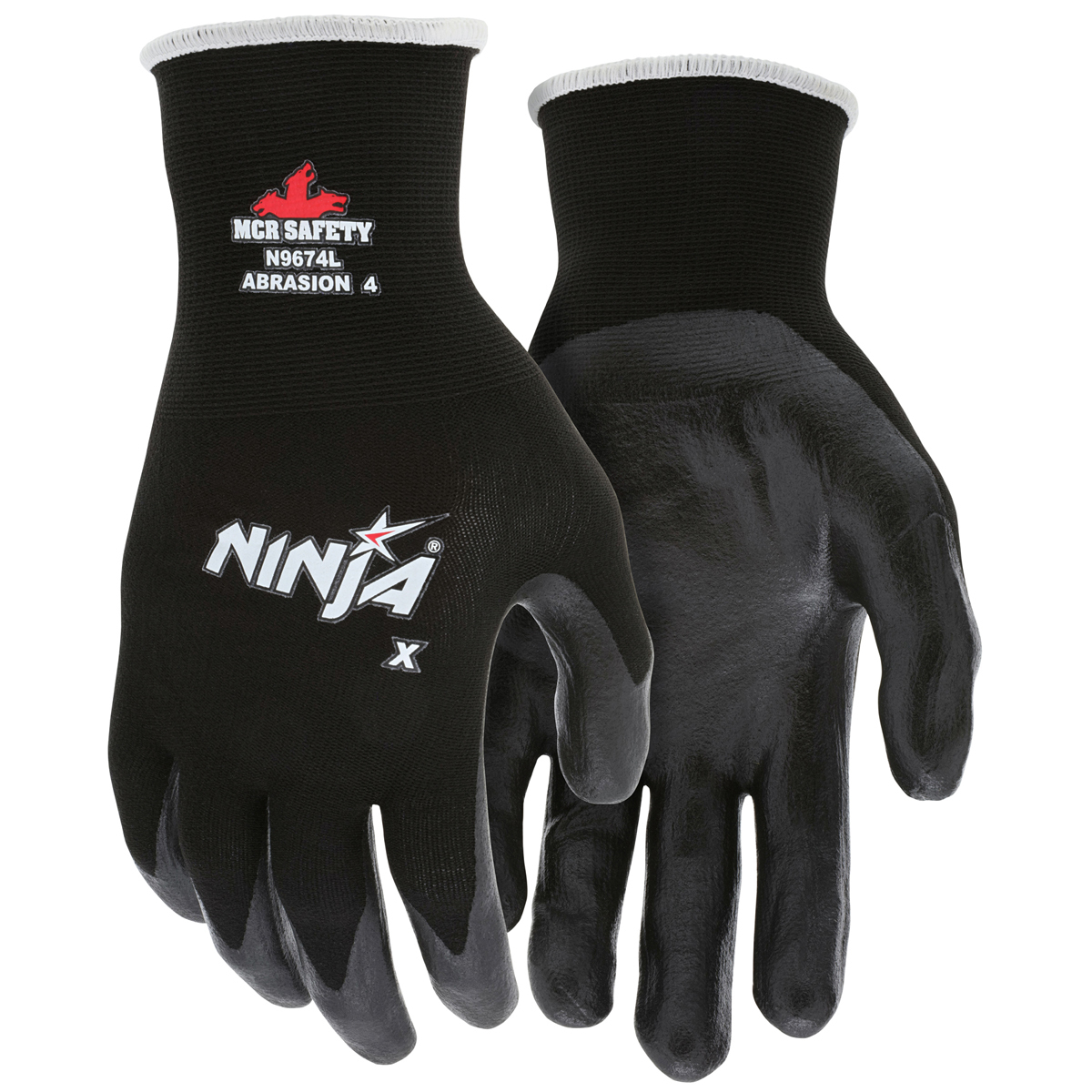 Ninja Force Polyurethane Coated Gloves Large Gray