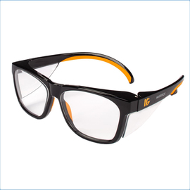 Kimberly-Clark Professional KleenGuard™ Maverick™ Black and Orange Safety Glasses With Clear Anti-Glare Lens