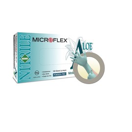 Ansell Medium Green Microflex® A+ Aloe® N88X-10 5.9 mil Nitrile Disposable Gloves