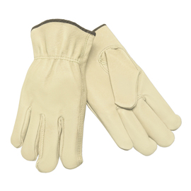 MCR Safety Medium Natural Pigskin Unlined Drivers Gloves