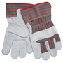 Memphis Glove Large Economy Split Cowhide Palm Gloves With Fabric Back And Starched Safety Cuff