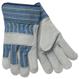 Memphis Glove 2X Yellow, Blue And Black Select Shoulder Split Leather Palm Gloves With Fabric Back And Safety Cuff
