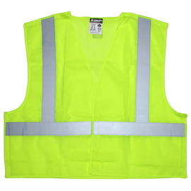 MCR Safety® Large Hi-Viz Green CL2ML Polyester Mesh Vest